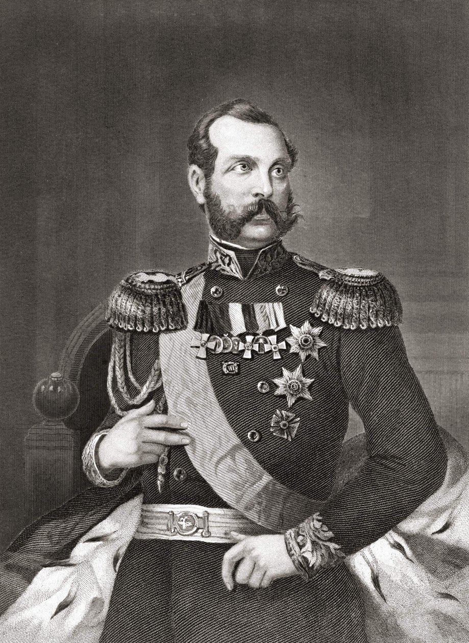 Porträtt av Alexander II Nikolajevitj (1818 - 1881), Rysslands kejsare. av Unknown artist