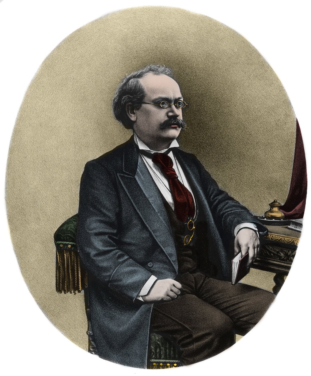 Porträtt av Alexandre Charles Lecocq (1832 -1918), fransk kompositör - Porträtt av Alexandre Charles Lecocq (1832-1918), fransk kompositör av Unknown artist