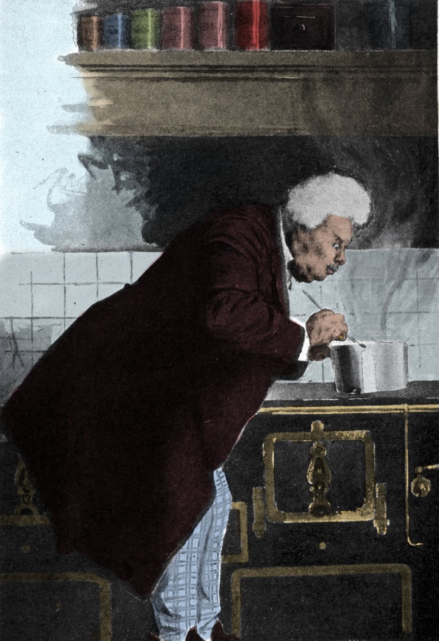 Porträtt av Alexandre Dumas pere (1802 - 1870) i ugnarna. av Unknown artist