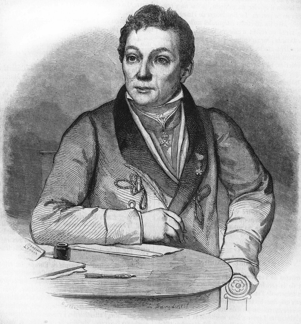 Porträtt av Alexandre Lenoir. Fransk arkeolog (1761 till 1839). av Unknown artist