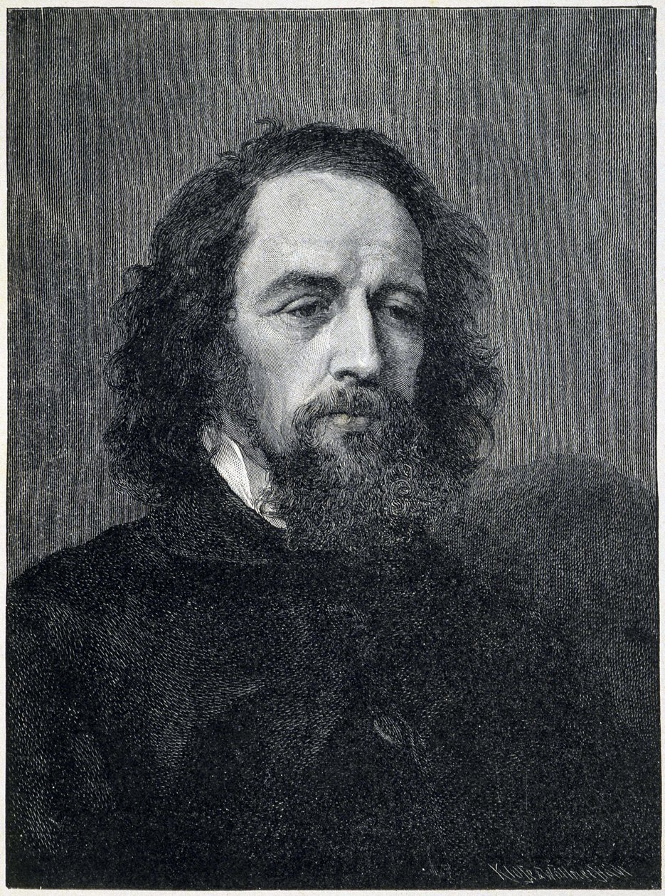 Porträtt av Alfred, Lord Tennyson (1809 - 1892), brittisk poet och dramatiker 1800-talet av Unknown artist
