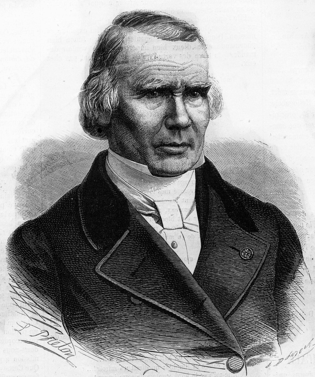 Porträtt av Alfred Louis Marie Velpeau (1795 - 1867), fransk kirurg. av Unknown artist