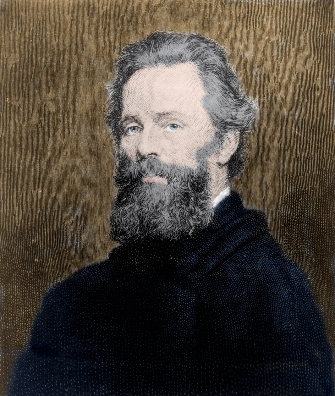 Porträtt av den amerikanske poeten och romanförfattaren Herman Melville (1819-1891). av Unknown artist