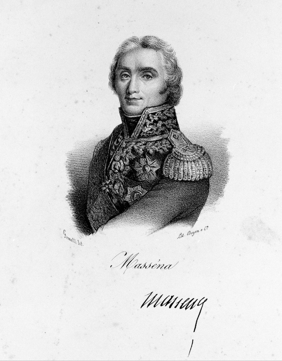 Porträtt av André Massena (1756 - 1817), marskalk av Frankrike. av Unknown artist