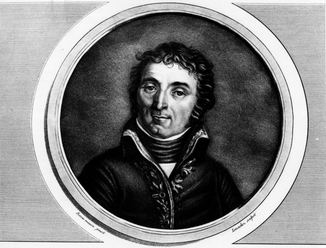 Porträtt av Andre Massena (1756-1817), generalmajor för Armee of Italy. Gravyr i "" Komplett samling av historiska målningar från den franska revolutionen, i tre volymer.""" 1804. av Unknown artist