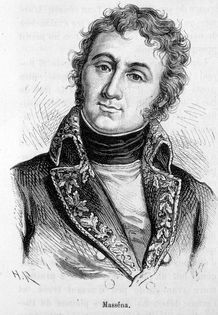 Porträtt av Andre Massena (1756-1817), marechal av Frankrike. av Unknown artist