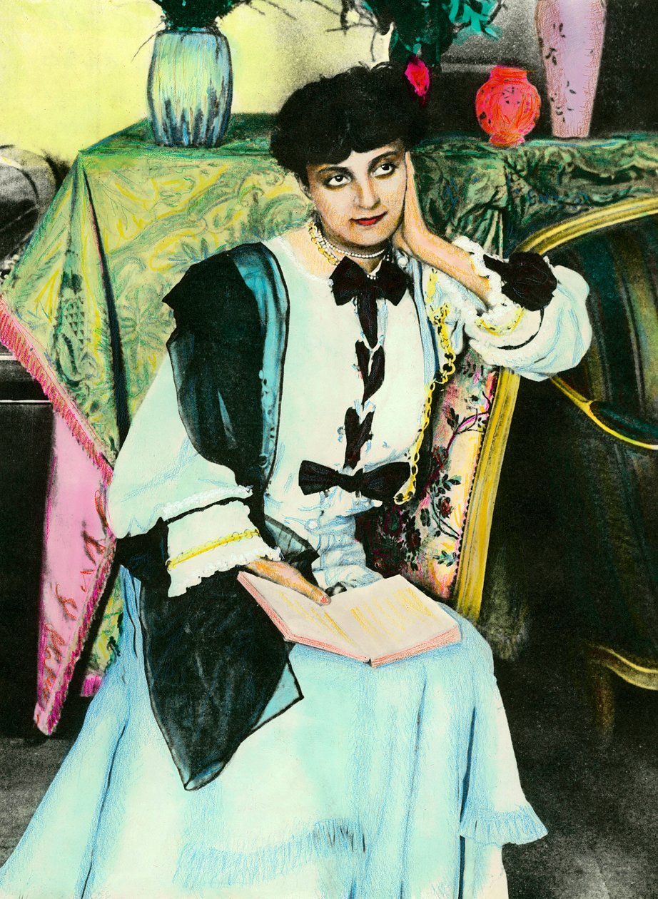 Porträtt av Anna Mathieu de Noailles (Anna de Noailles) (1876 - 1933) brevkvinna. av Unknown artist