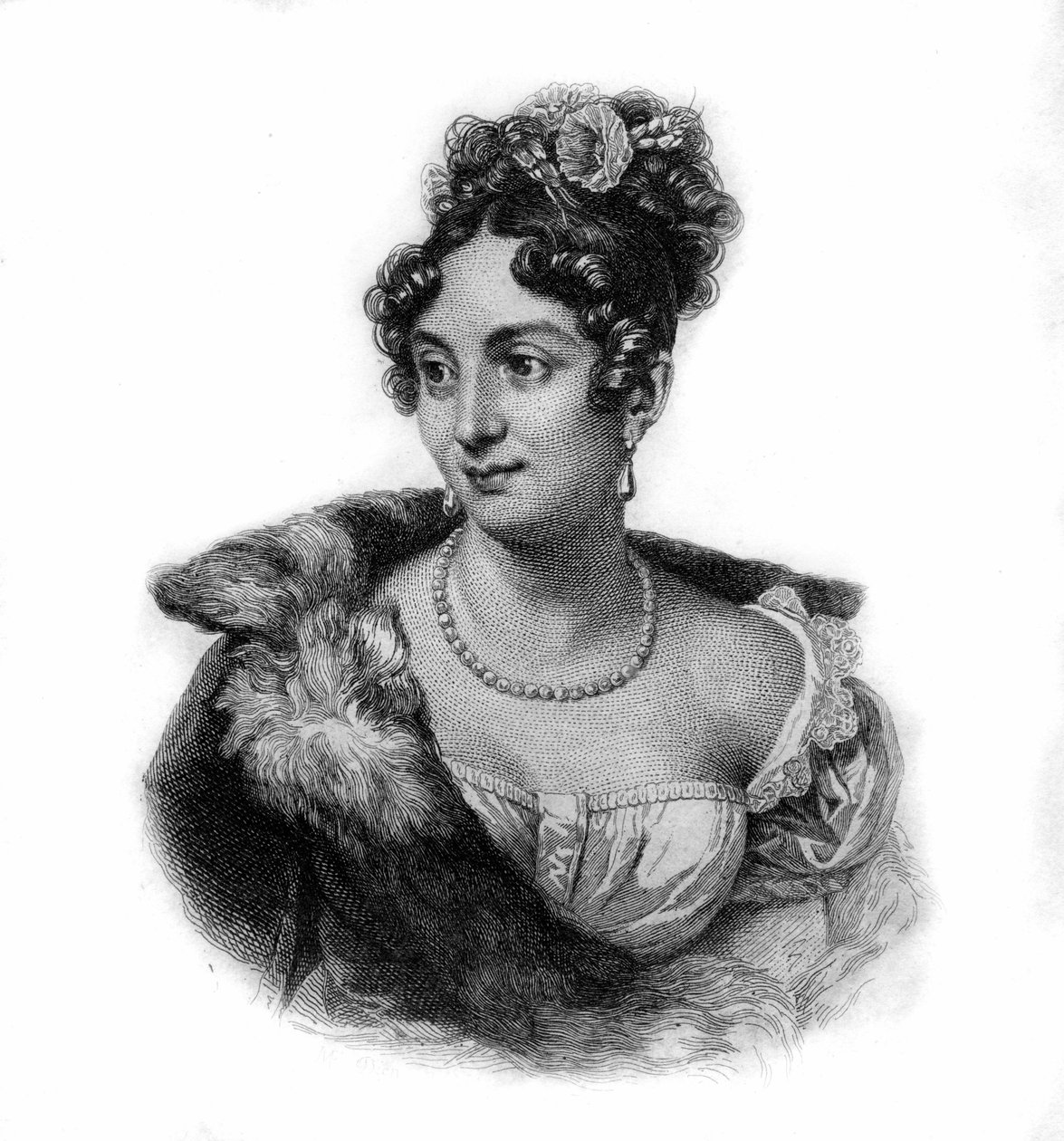 Porträtt av Anne Boutet, kallad Mademoiselle Mars (1779 - 1847), fransk skådespelare av Unknown artist
