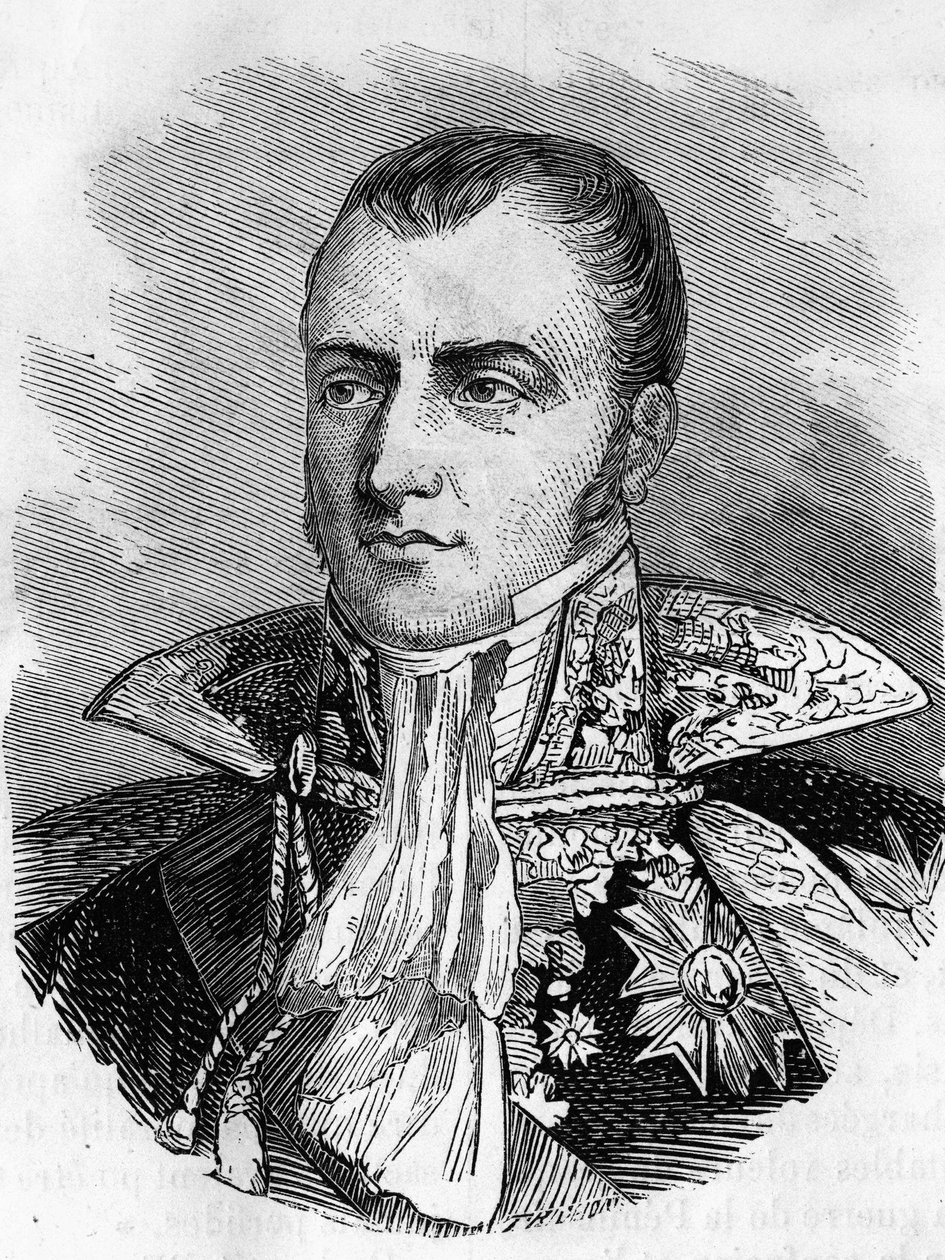 Porträtt av Anne Jean Marie René SAVARY, hertig av Rovigo (1774-1833), fransk general och politiker. av Unknown artist