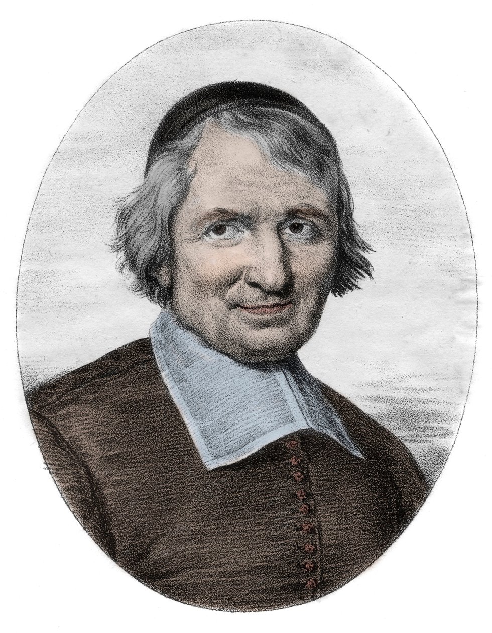Porträtt av Antoine Arnauld dit le Grand Arnauld (1612-1694), fransk präst, teolog, filosof och matematiker, medlem av Jansenisterna (Porträtt av Antoine Arnauld fransk romersk-katolsk teolog, filosof och matematiker, en av de ledande av Unknown artist