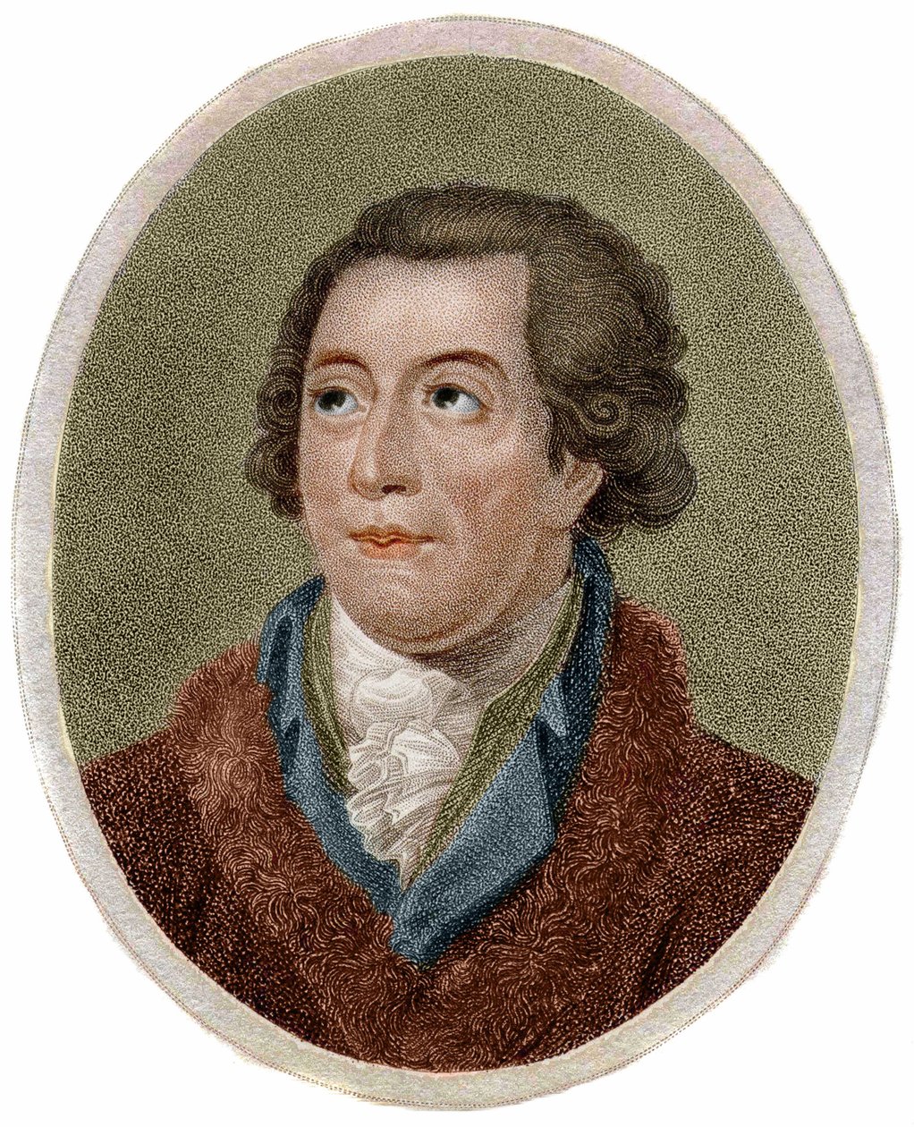 Porträtt av Antoine Laurent de Lavoisier, fransk kemist (1743-1794) gravyr av Chapman av Unknown artist