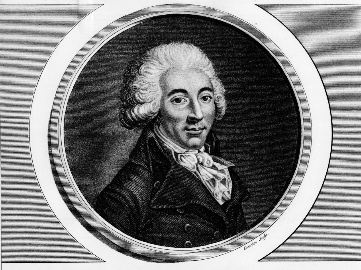 Porträtt av Armand Gensonne (1758 - 1793) konventets deputant. Gravyr i "" Komplett samling av historiska målningar från den franska revolutionen, i tre volymer.""" 1804. av Unknown artist