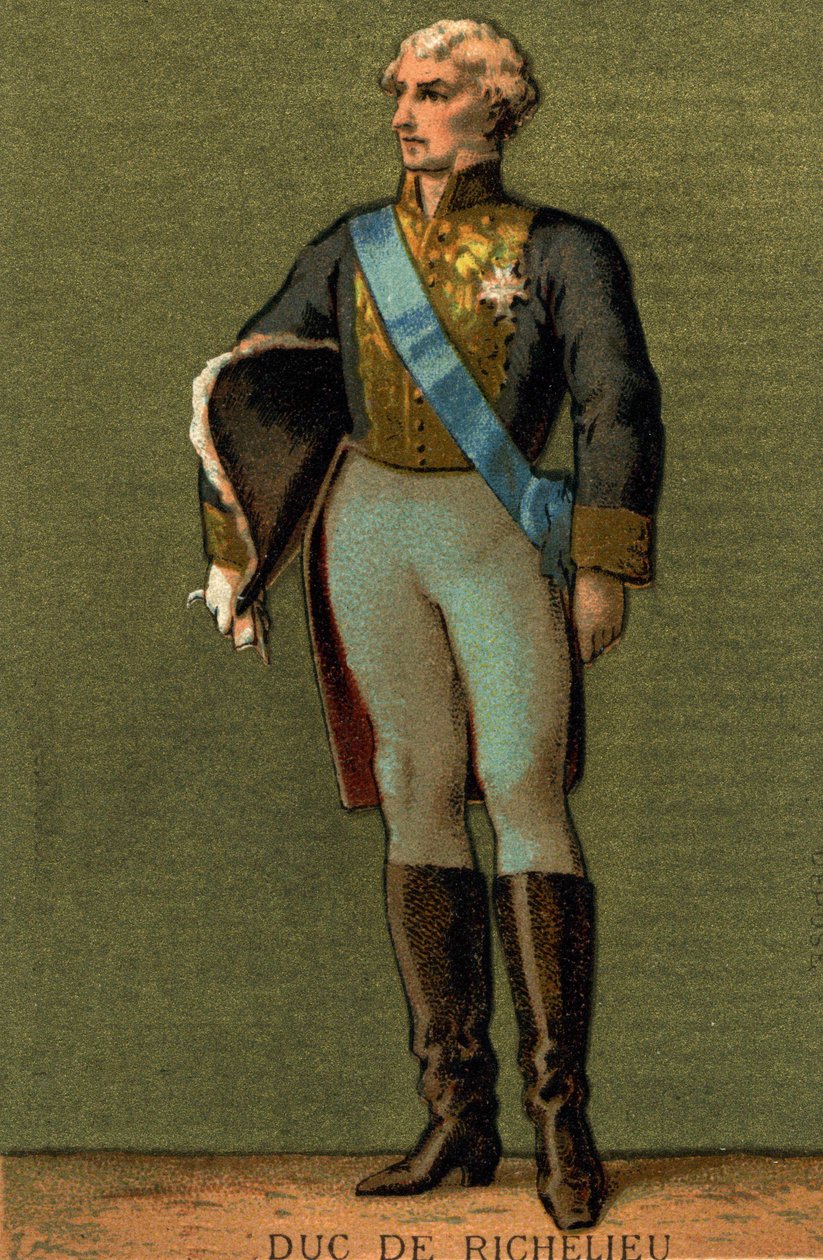 Porträtt av Armand du PLESSIS, hertig av RICHELIEU (1766-1822) av Unknown artist