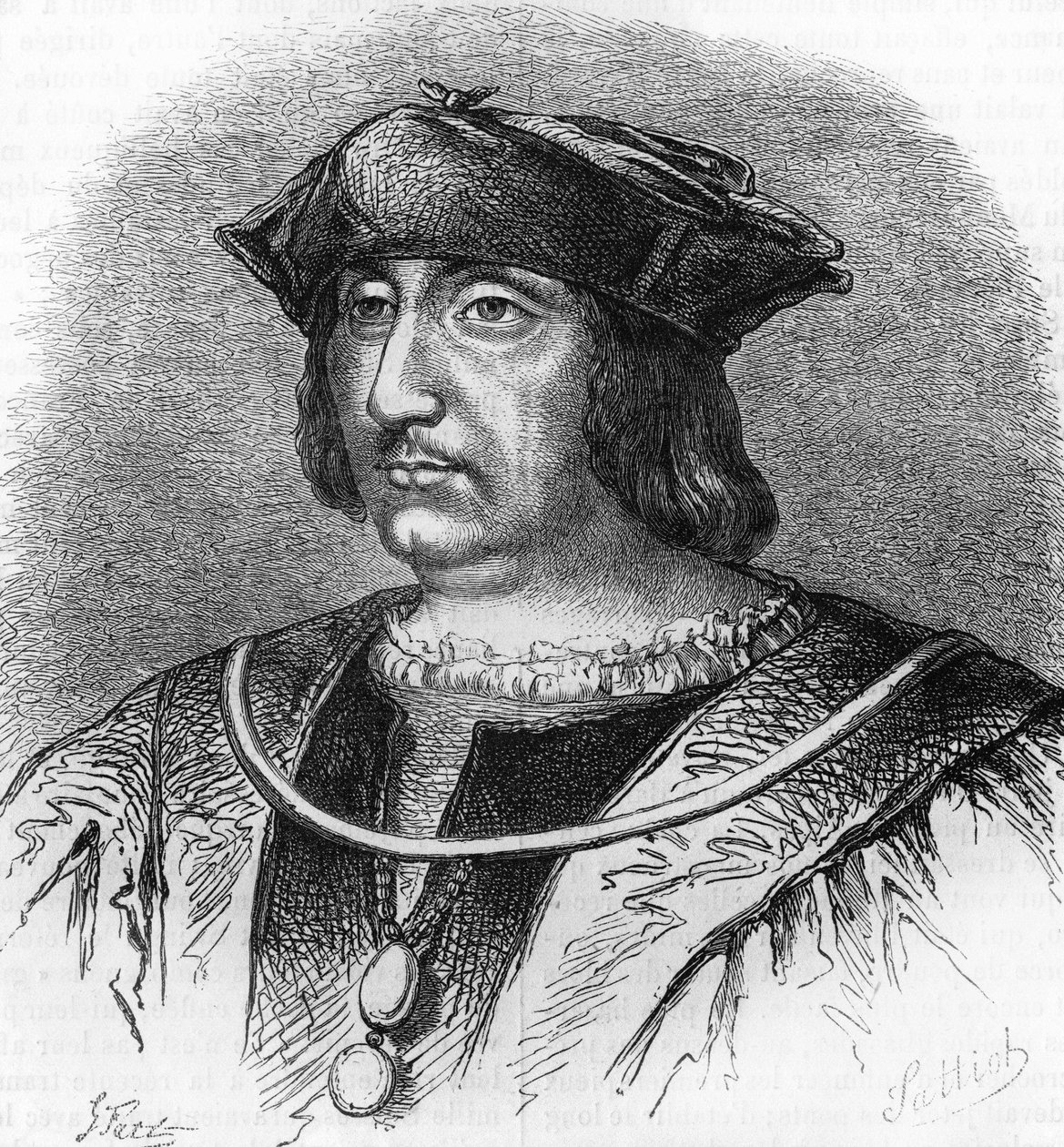Porträtt av Arthus de Gouffier (1475-1519), herre av Boissy, lärare till kung Francois 1:a. Gravyr av 1800-talet. av Unknown artist