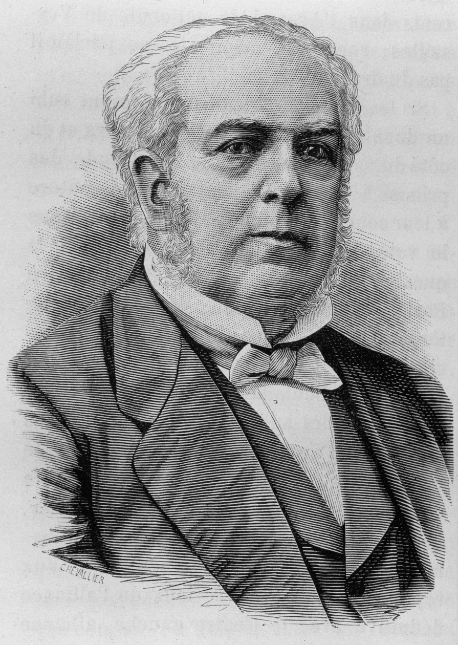 Porträtt av Auguste Casimir-Périer (1811 - 1876). Gravyr från slutet av 1800-talet i "Histoire de France"" av H. Martin. av Unknown artist