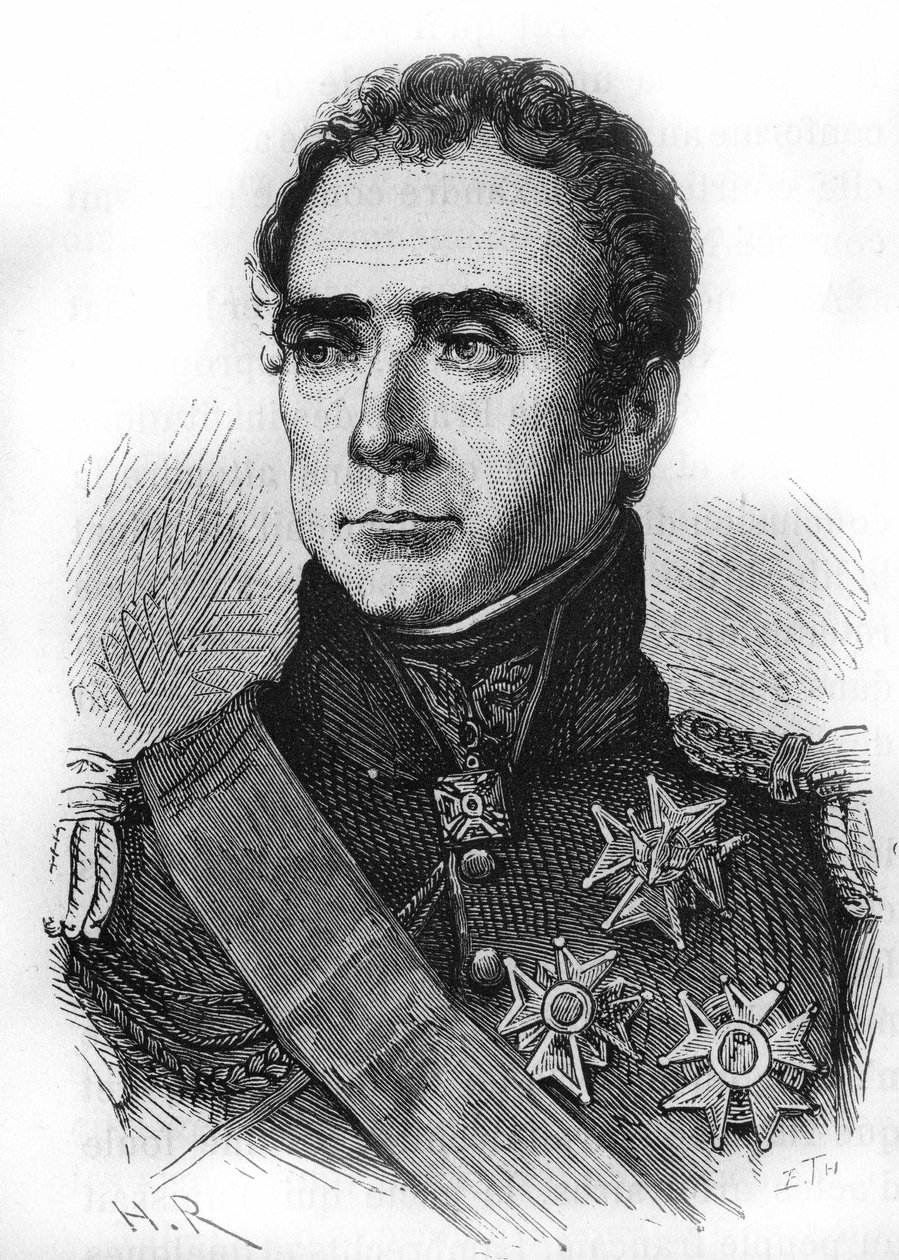 Porträtt av Auguste Frederic Louis (Auguste-Frederic-Louis) av Viesse de Marmont (1774-1852), hertig av Raguse, marechal av Frankrike. av Unknown artist