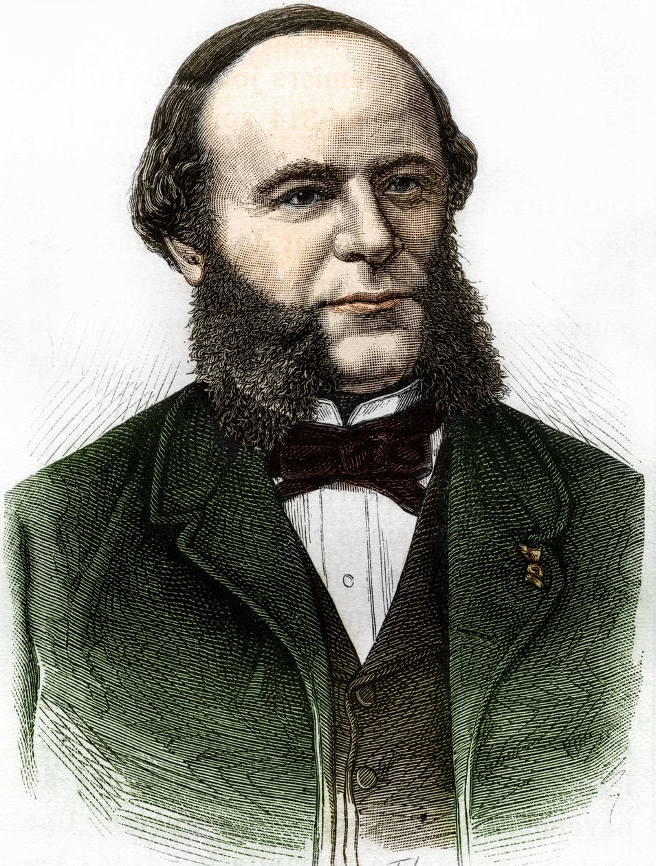 Porträtt av Auguste Pouyer-Quertier (Pouyer Quertier) (1820 - 1891). Gravyr från slutet av 1800-talet. av Unknown artist