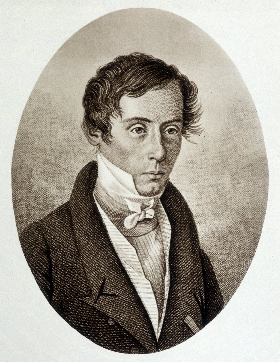 Porträtt av Augustin Fresnel (1788-1827), fransk fysiker. av Unknown artist