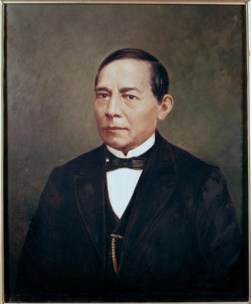 Porträtt av BENITO PABLO JUAREZ (1806-1872) Mexikansk statsman och revolutionär - Porträtt av den mexikanske politikern Benito Pablo Juarez (1806-1872) Anonym målning av Unknown artist