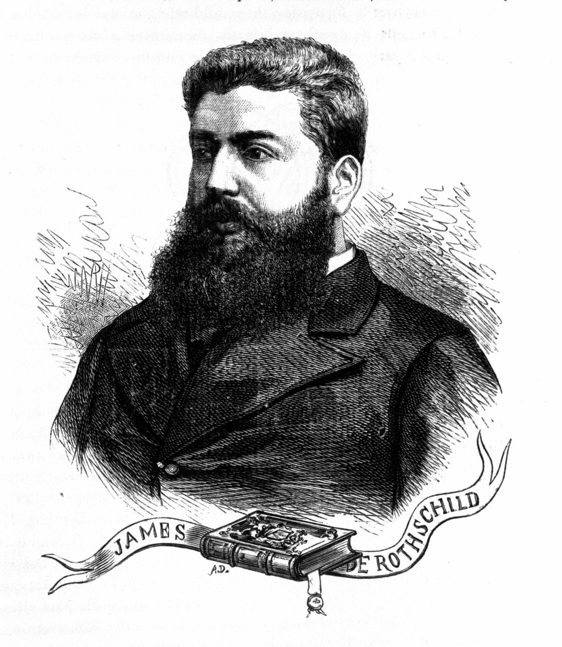 Porträtt av baron Edmond James de Rothschild. (1845 - 1934). av Unknown artist