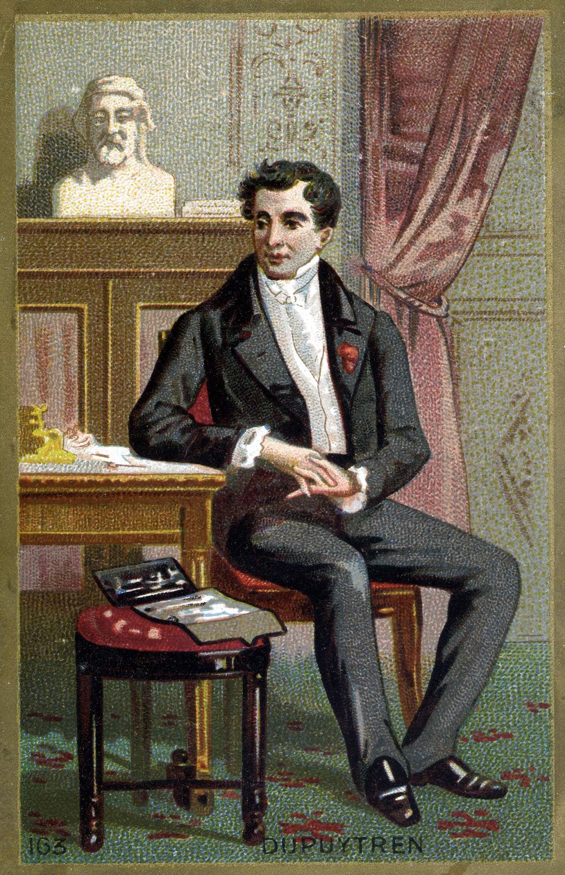 Porträtt av baron Guillaume Dupuytren (1777 - 1835), fransk kirurg. Kromolitografi från slutet av 1800-talet. av Unknown artist
