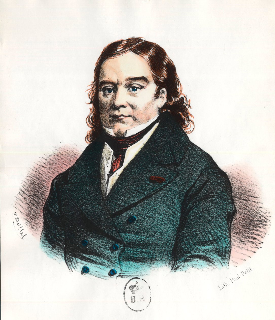 Porträtt av baron Larrey (1766 - 1842), fransk militärkirurg och uppfinnare av ambulansen. Gravyr av 1800-talet. Privat samling. av Unknown artist