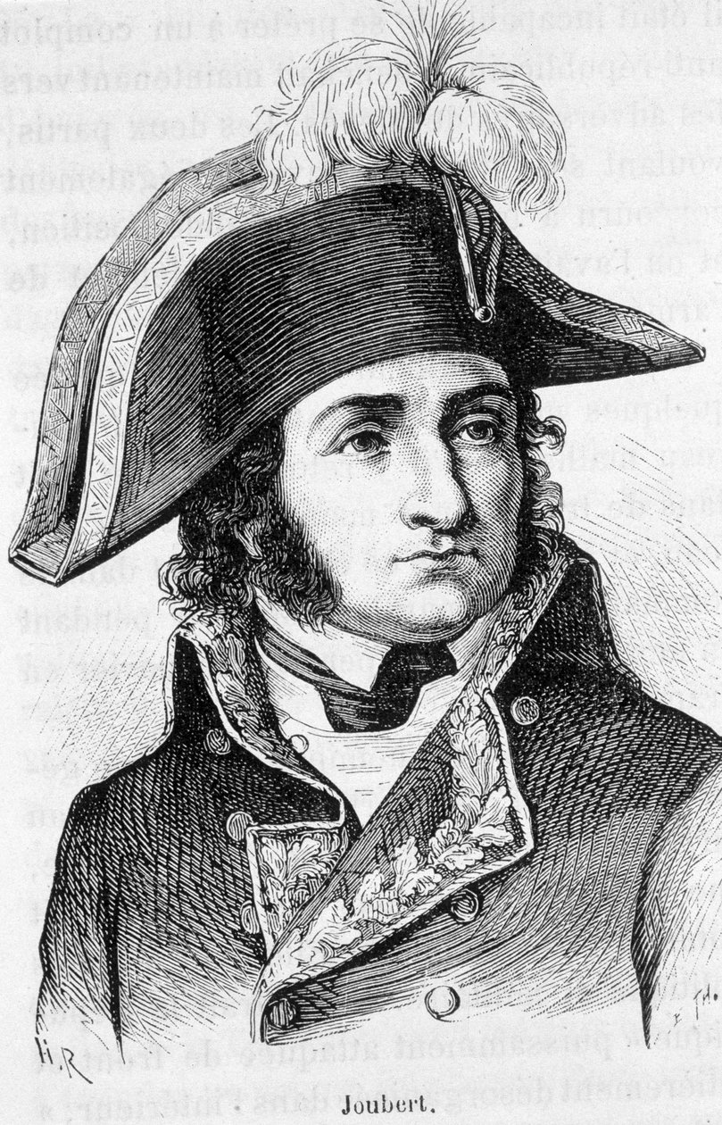 Porträtt av Barthelemy Catherine Joubert (1769-1799), fransk general, dödad i slaget vid Novi. av Unknown artist
