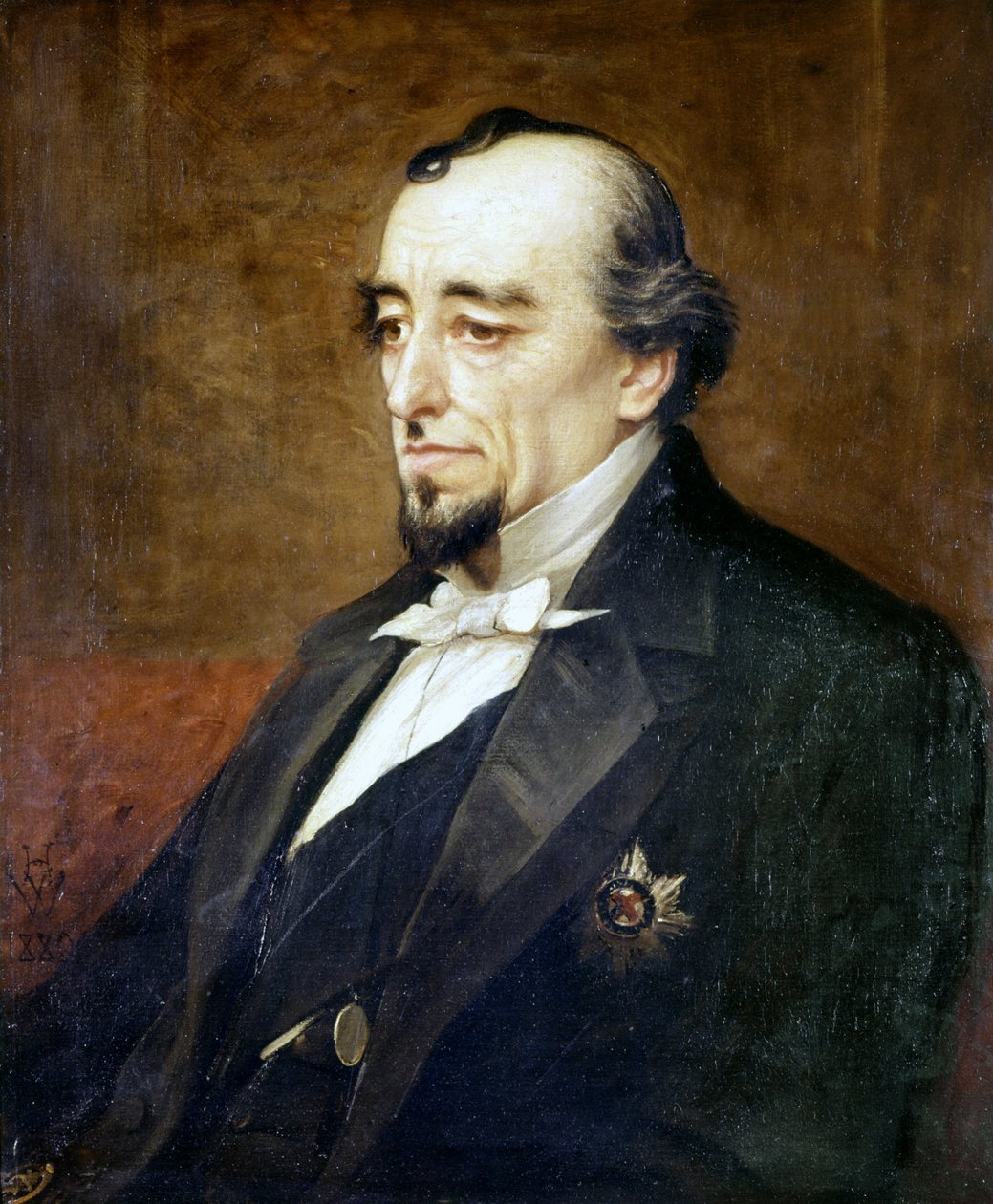 Porträtt av Benjamin Disraeli (Lord Beaconsfield av Unknown artist