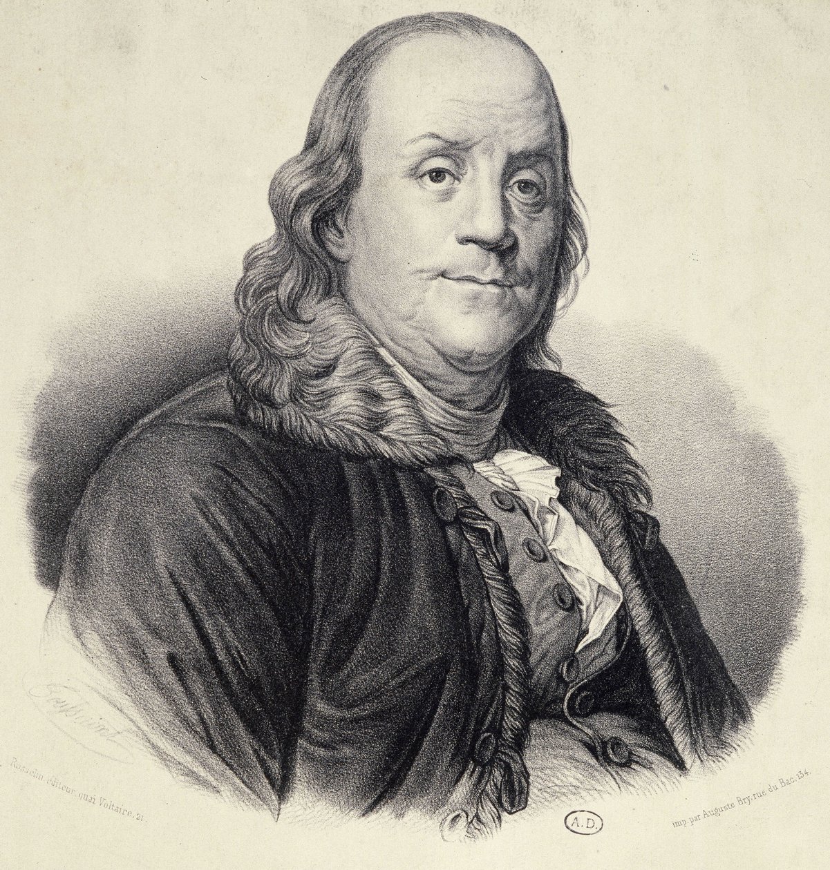 Porträtt av Benjamin Franklin av Unknown artist