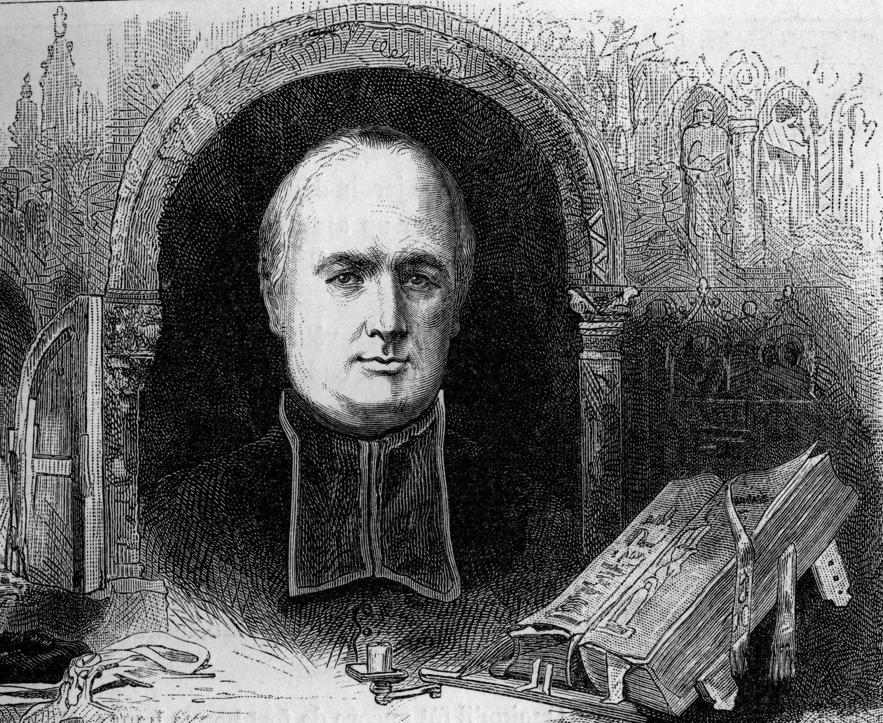 Porträtt av biskop Peyramale, Cure of Lourdes (1811 - 1877). av Unknown artist