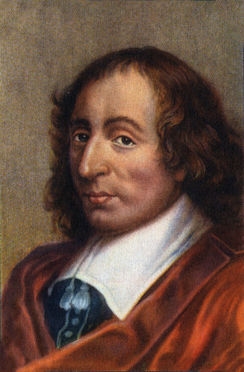 Porträtt av Blaise Pascal, fransk fysiker, matematiker och författare. av Unknown Artist