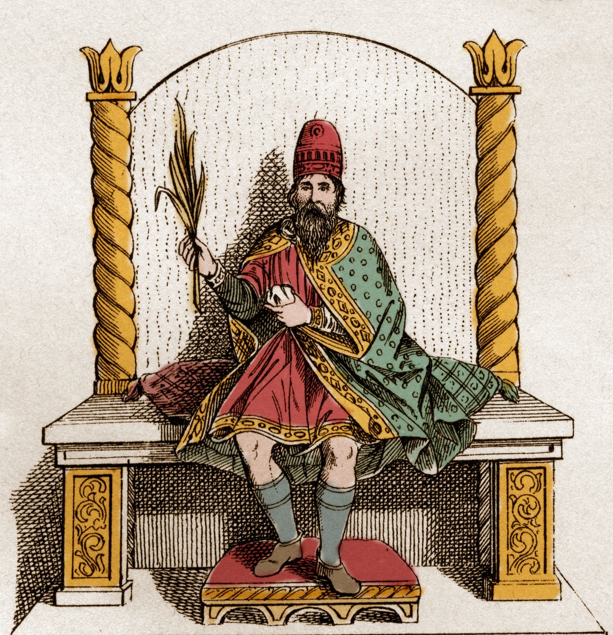 Porträtt av Bonifatius III av Toscana (985-1052) Markis av Canossa och Toscana - Bonifatius III, markgreve av Toscana eller Bonifatius av Canossa - Bonifacio III di Canossa (o Bonifacio IV di Toscana) Gravyr från 1861 av Unknown artist