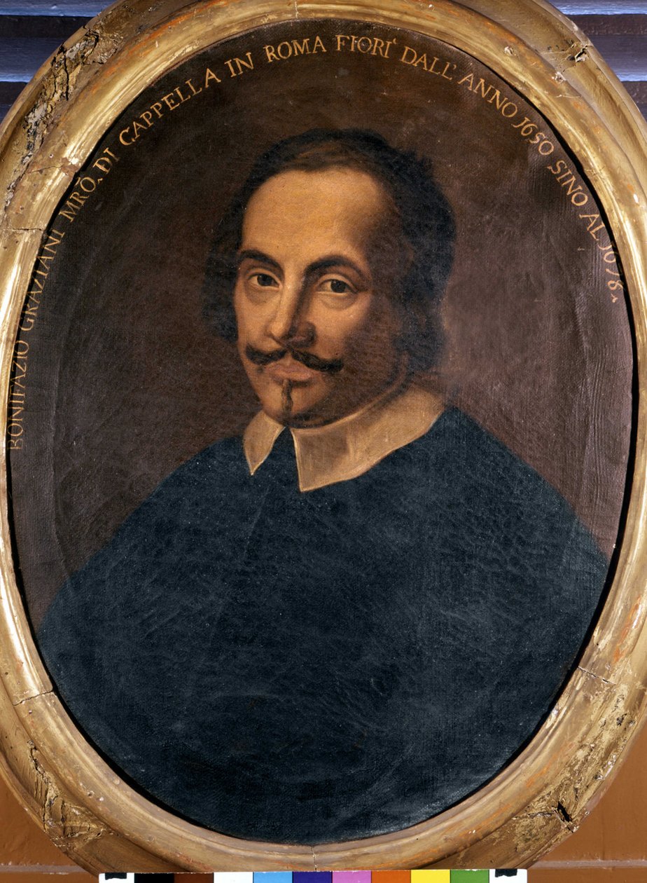 Porträtt av Bonifazio Graziani (1604 / 1605-1664), italiensk kompositör. av Unknown artist