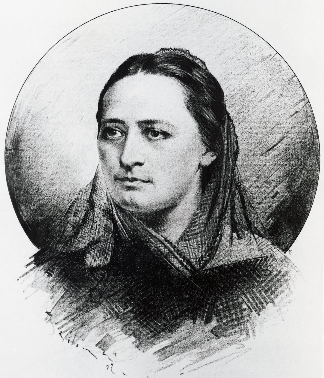 Porträtt av Bozena Nemcova av Unknown artist