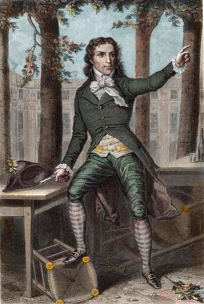 Porträtt av Camille Desmoulins (1760-1794), politiker under franska revolutionen av Unknown artist