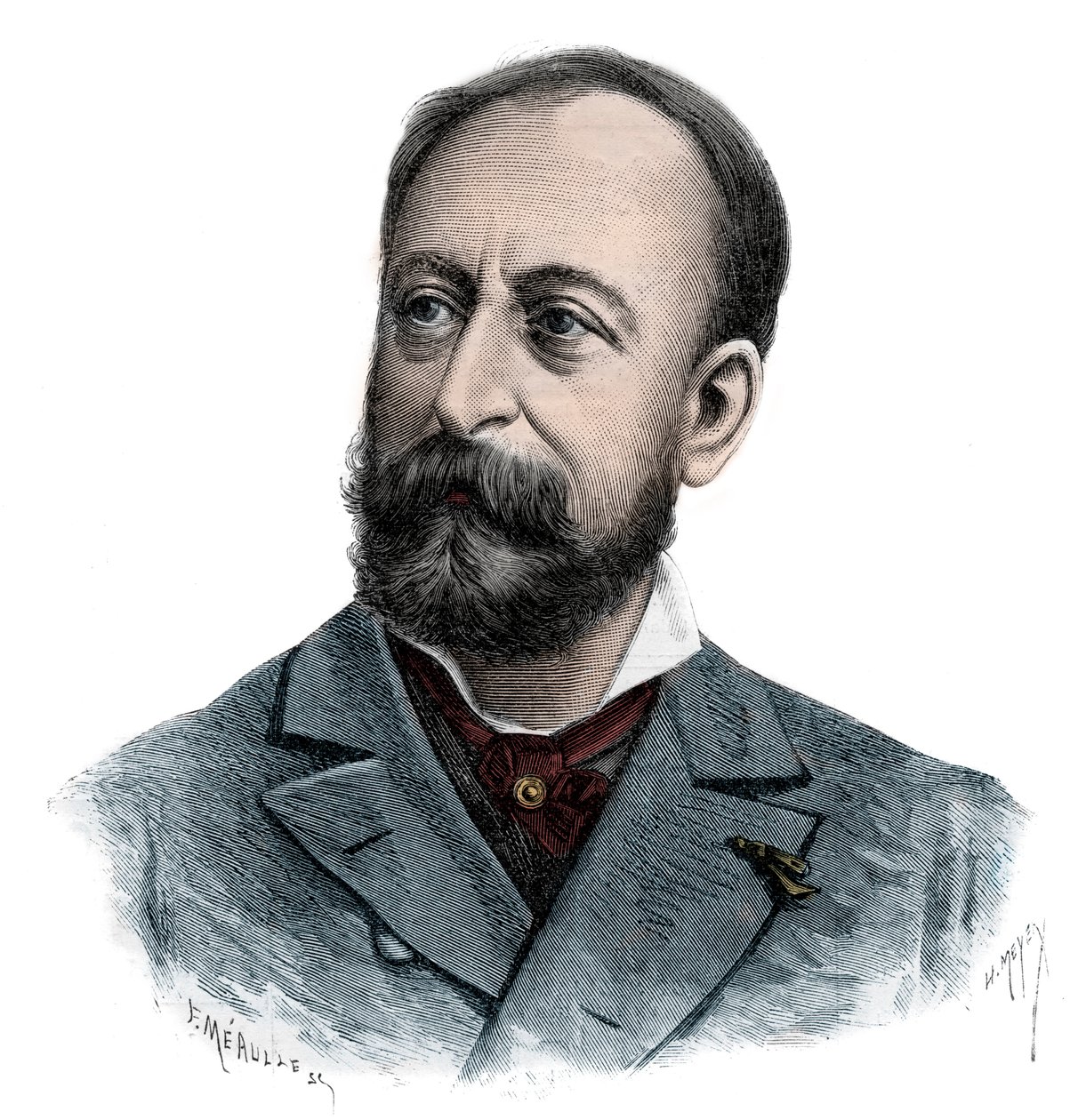 Porträtt av Camille Saint-Saens (Saint Saens av Unknown artist
