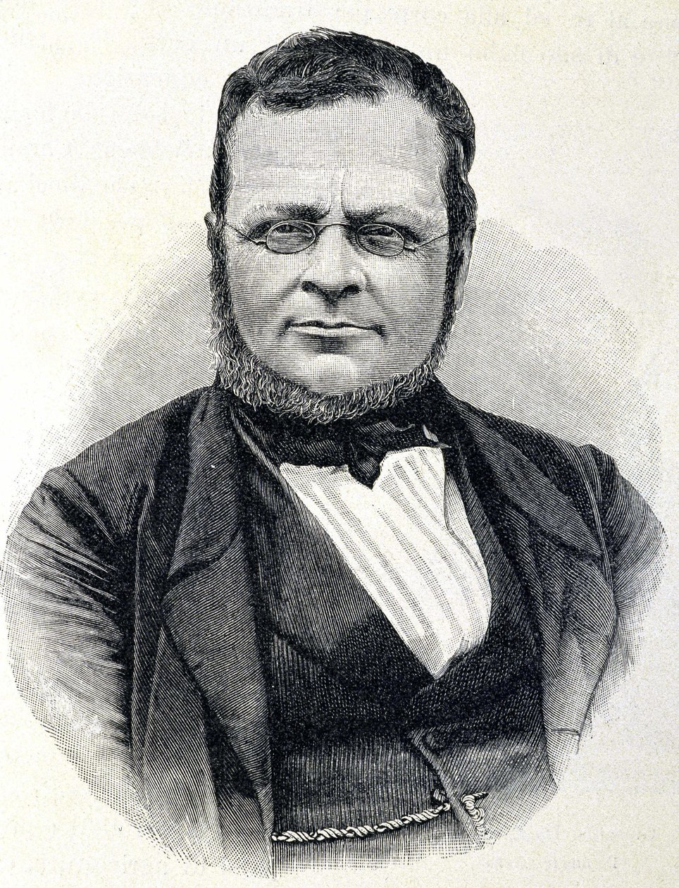 Porträtt av Camillo Benso, greve av Cavour (1810-1861), italiensk statsman, efter ett foto från 1860 av Unknown artist