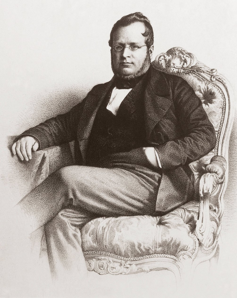 Porträtt av Camillo Benso greve av Cavour (1810 - 1861) - Porträtt av Camillo Benso, greve av Cavour (1810-1861). av Unknown artist