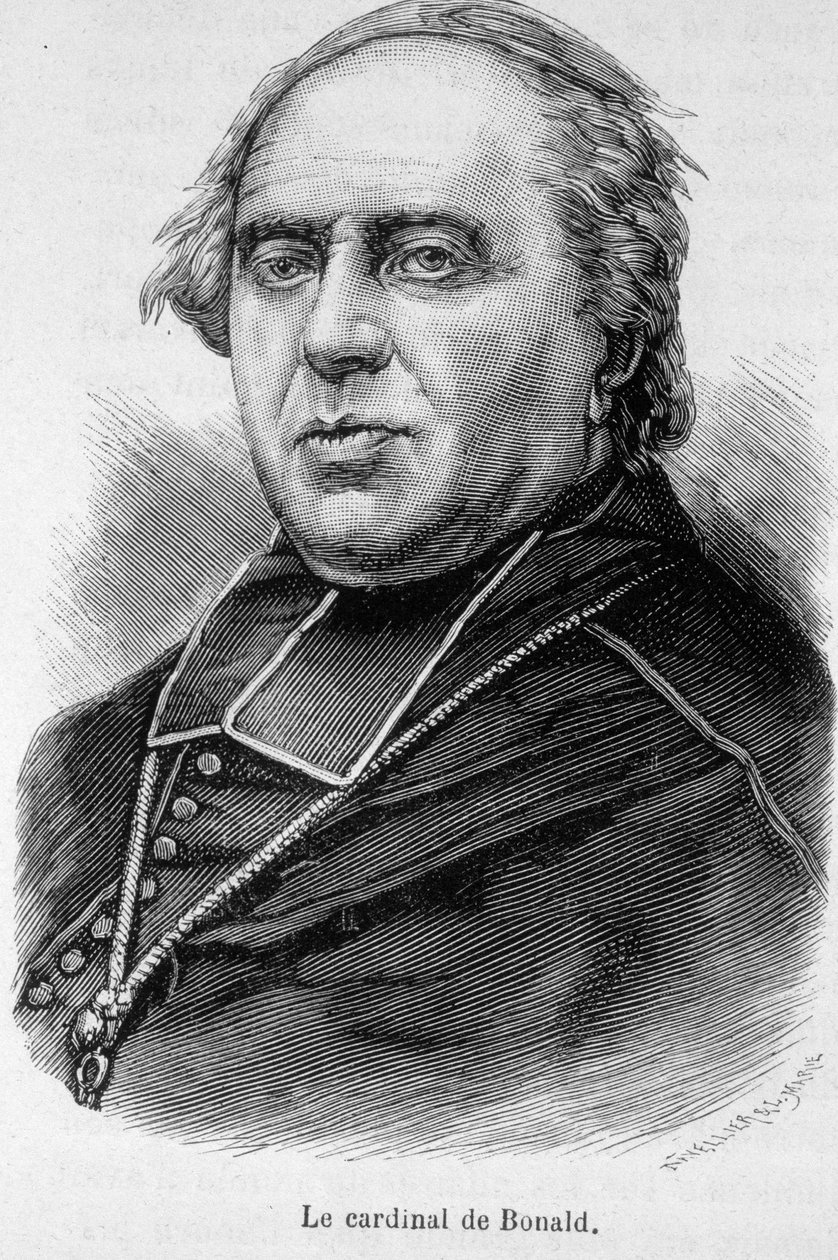 Porträtt av kardinal Bonald av Unknown artist