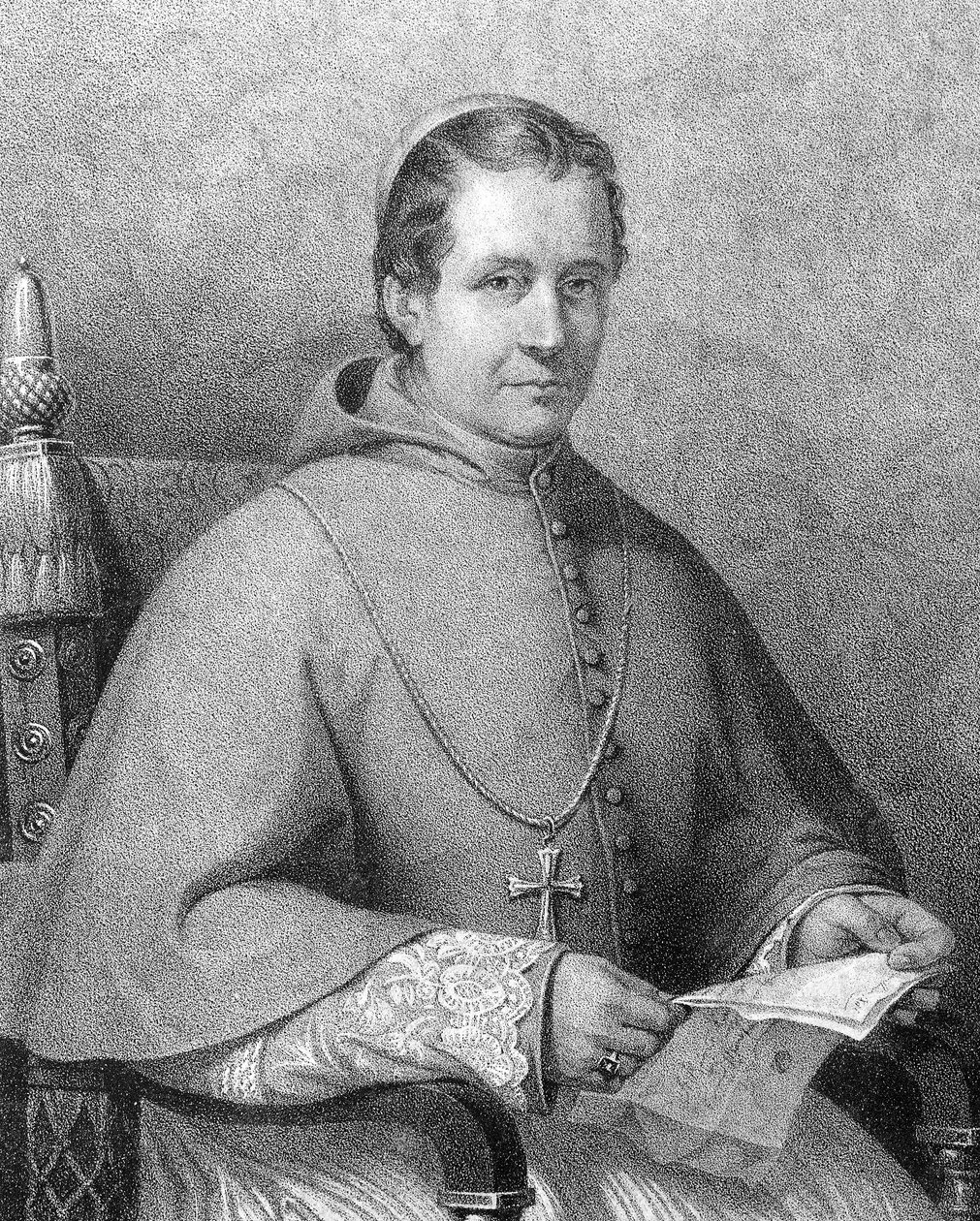 Porträtt av kardinal Giovanni Maria Mastai Ferretti (1792-1878), påven Pius (Pius) IX från 1846 till 1878 av Unknown artist