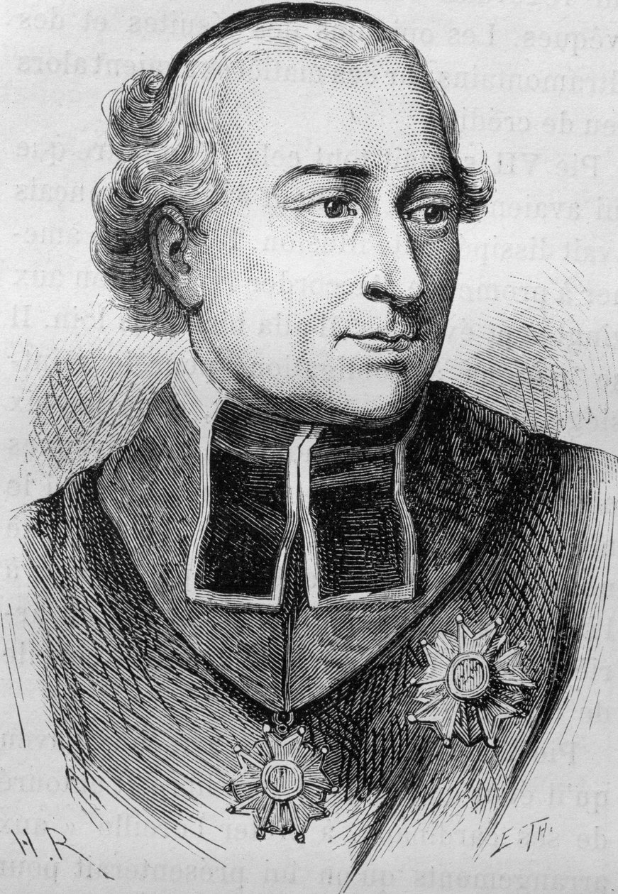 Porträtt av kardinal Joseph Fesch (1763 - 1839). Gravyr från slutet av 1800-talet i "Histoire de France"" av H. Martin. av Unknown artist
