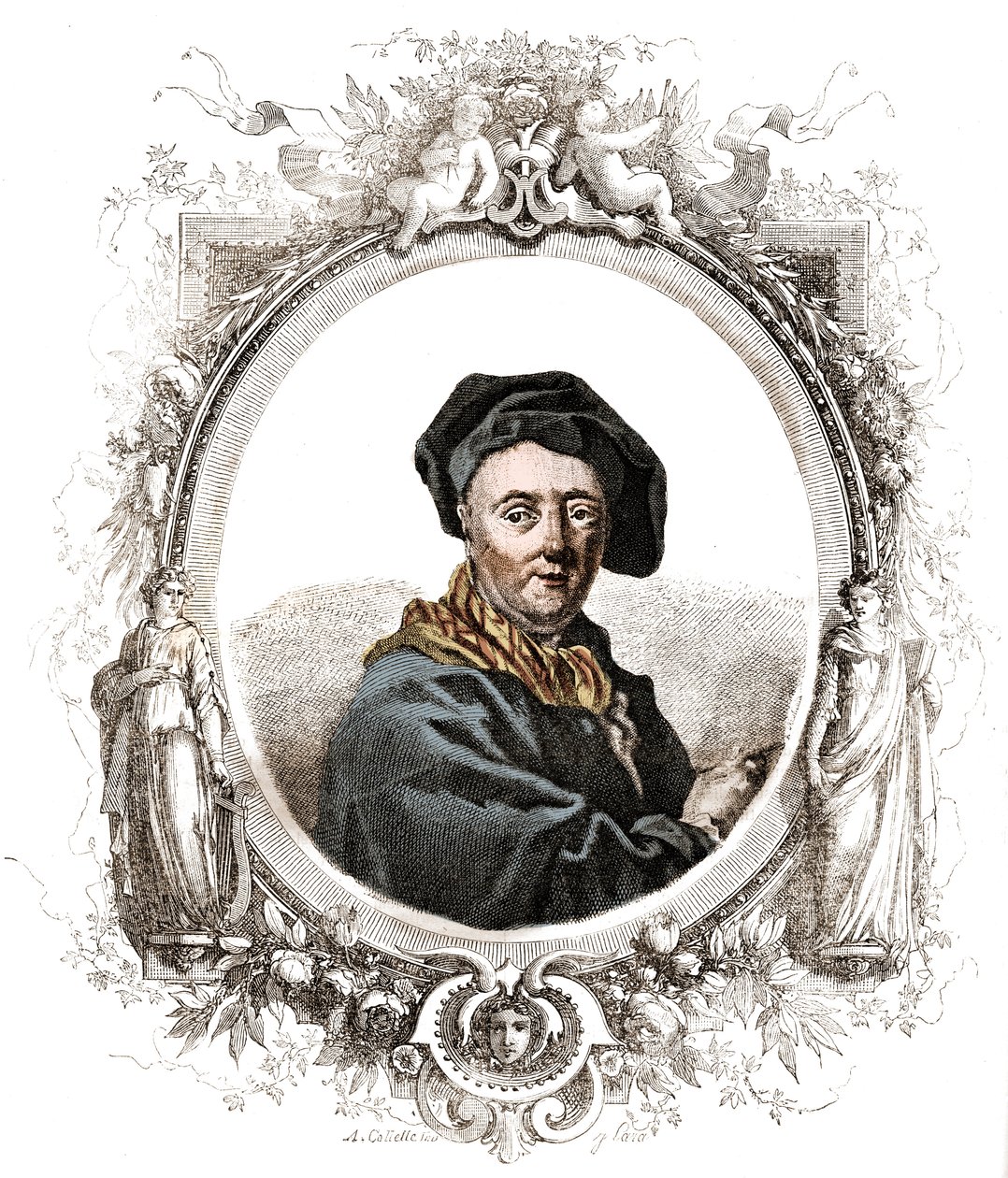 Fransk målare i Porträtt av Carly von (101-6). av Unknown artist