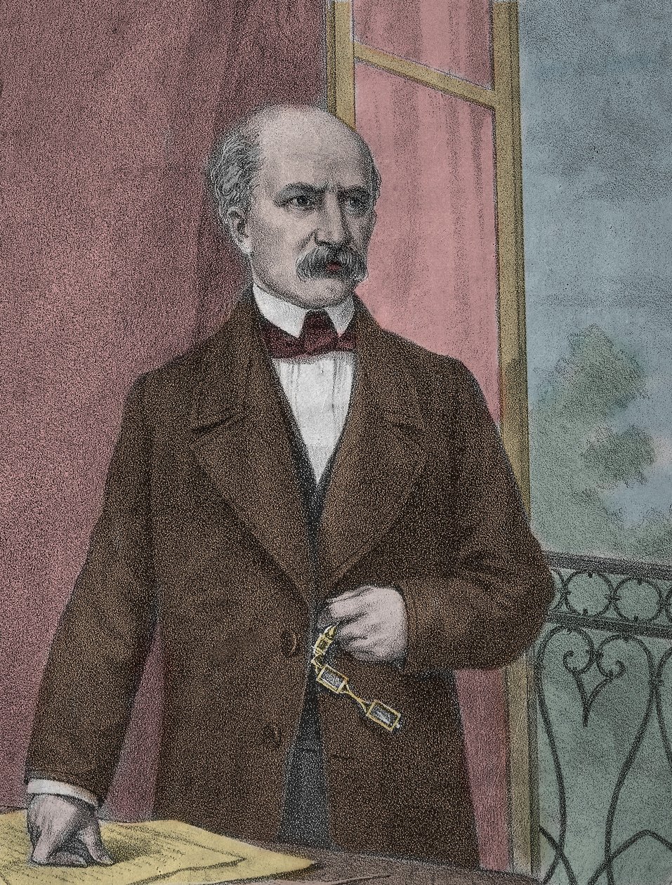 Porträtt av Carlo Cattaneo (1801-1869), italiensk patriot, filosof - Porträtt av patriot, filosof, politisk tänkare Carlo Cattaneo (1801-1869) av Unknown artist