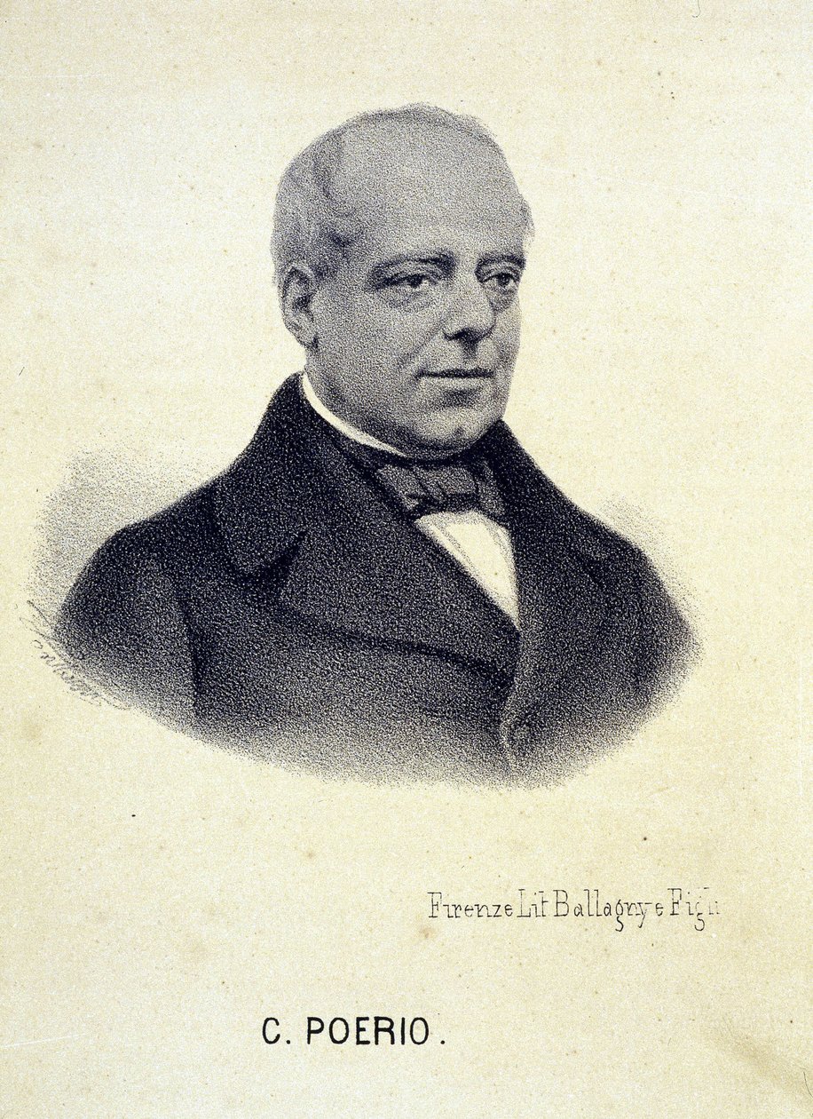 Porträtt av Carlo Poerio (1803 - 1867), italiensk revolutionär. av Unknown artist