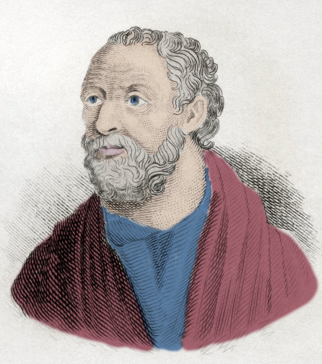Porträtt av Carneade (219-128 f.Kr.) grekisk filosof. av Unknown artist