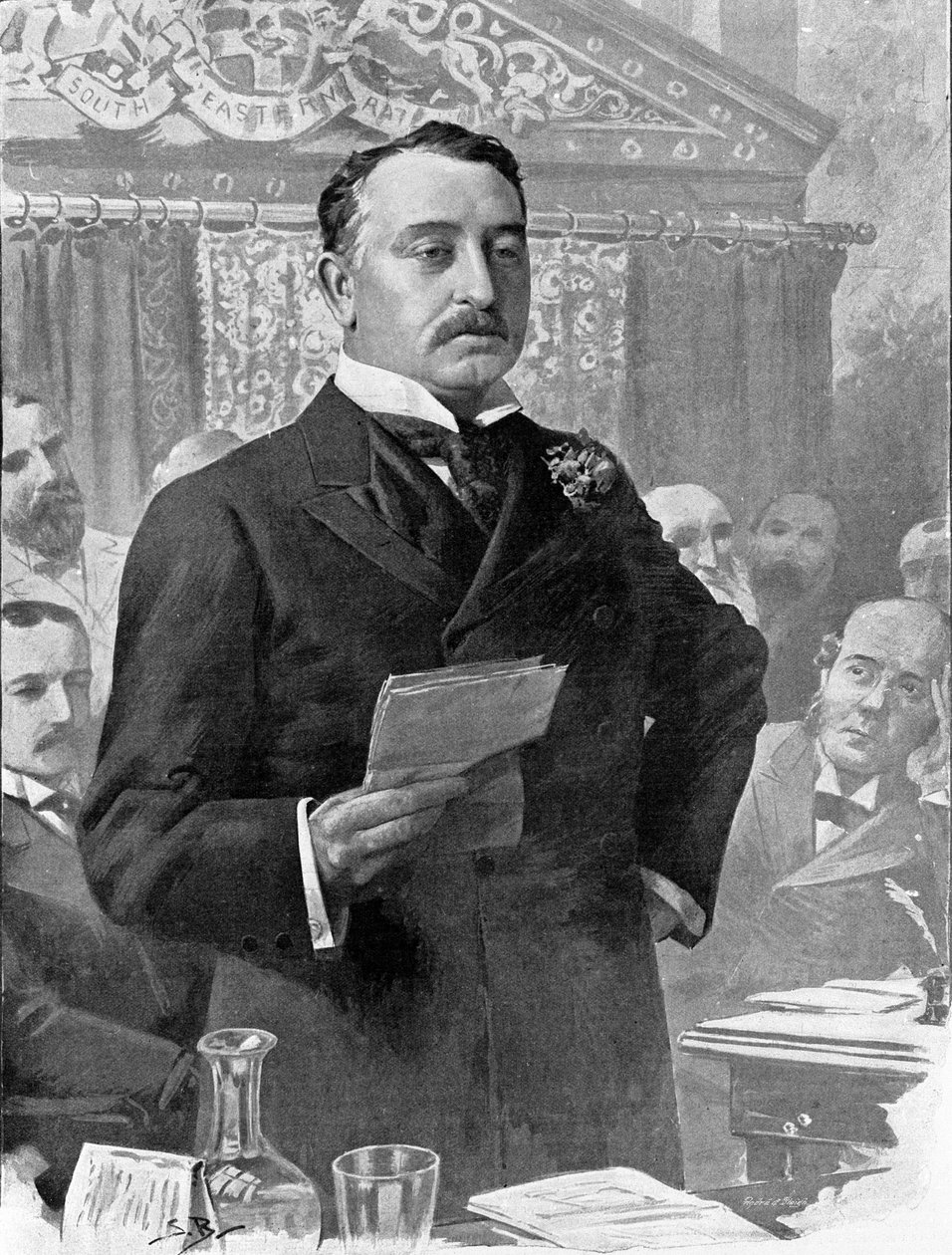 Porträtt av Cecil John Rhodes (1853-1902), brittisk affärsman och kolonialadministratör. av Unknown artist