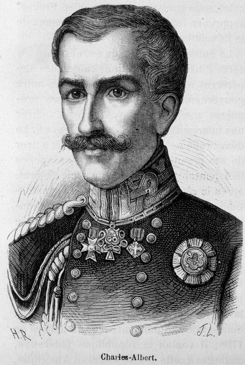Porträtt av Charles - Albert av Unknown artist
