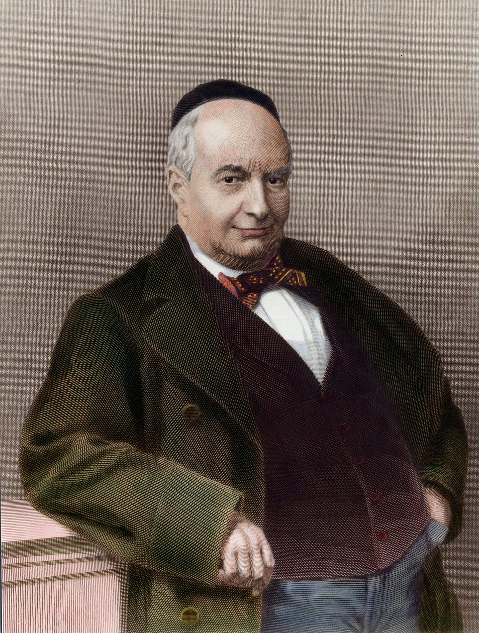 Porträtt av Charles Auguste Sainte Beuve (1804-1869), fransk författare. Gravyr av 1800-talet. Privat samling. av Unknown artist
