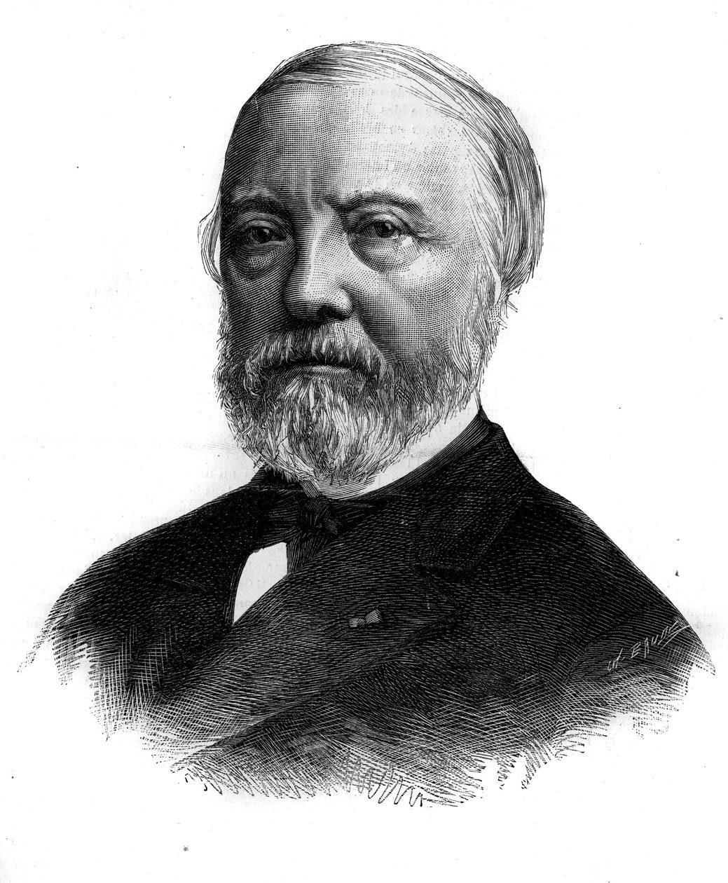 Porträtt av Charles Blanc (1813-1882), fransk konstkritiker och akademiker. Bandgravyr i "" Le Monde Illustré"" nr 1294 av 21 januari 1882. av Unknown artist