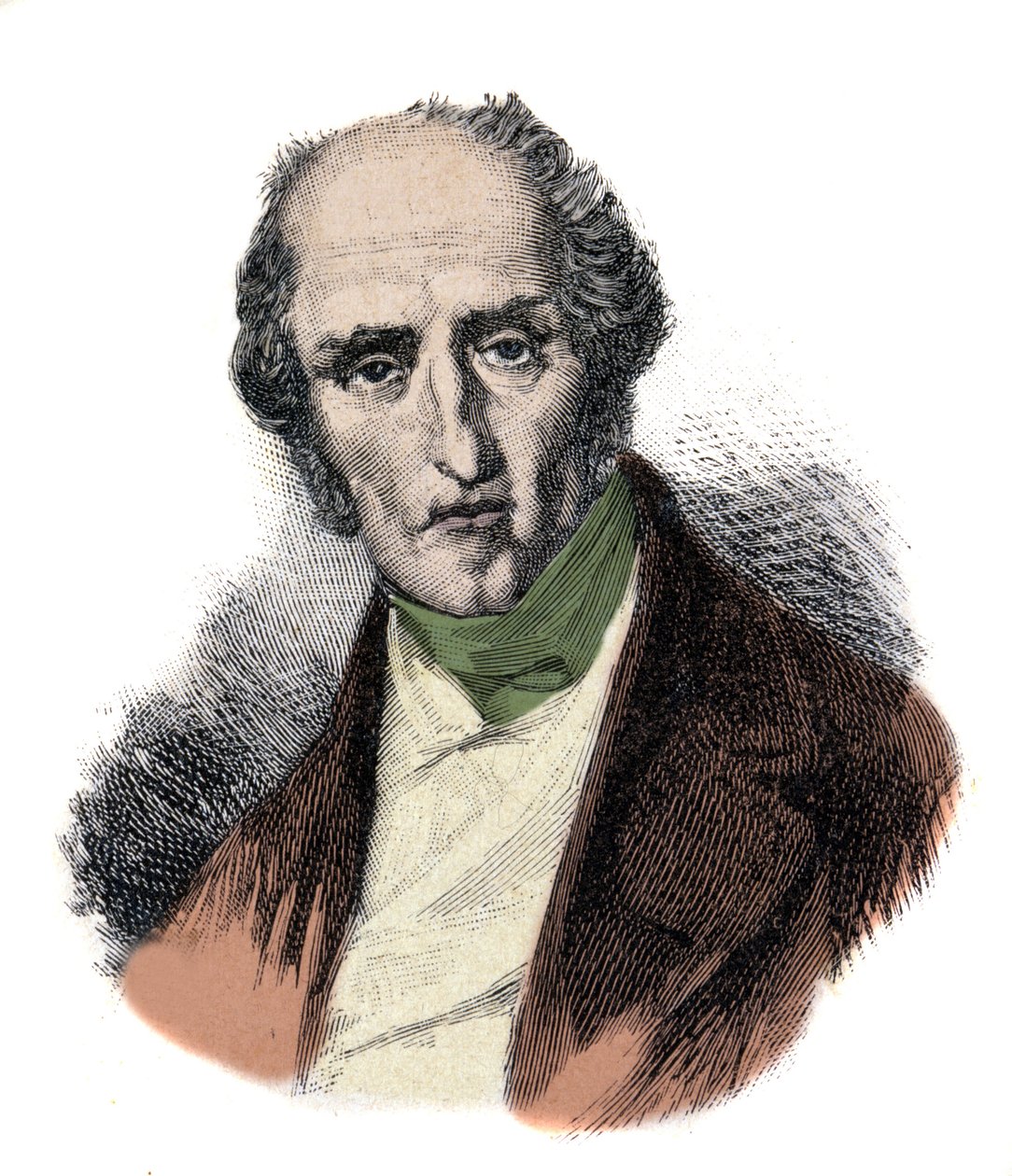 Porträtt av Charles Fourier (1772 - 1837), fransk socialistisk teoretiker. Gravyr av 1800-talet. av Unknown artist